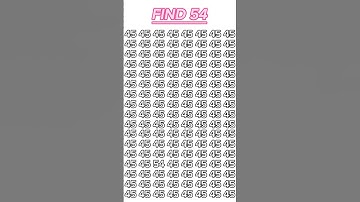Challenge yourself to FIND 54 in 5sec #pick #your #brain