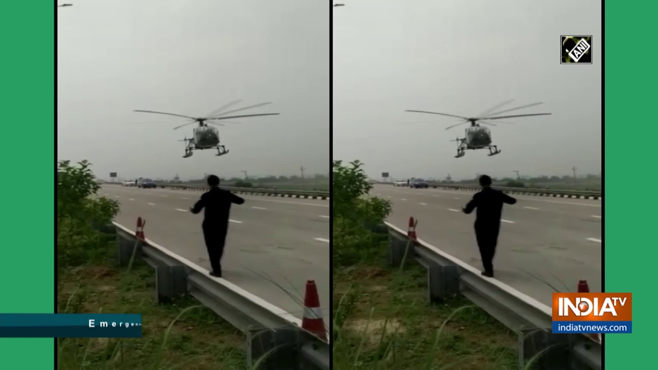 Watch: IAF chopper makes precautionary landing in Sonipat