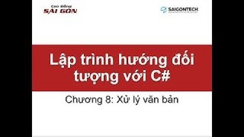 Làm việc với ký tự trong C#