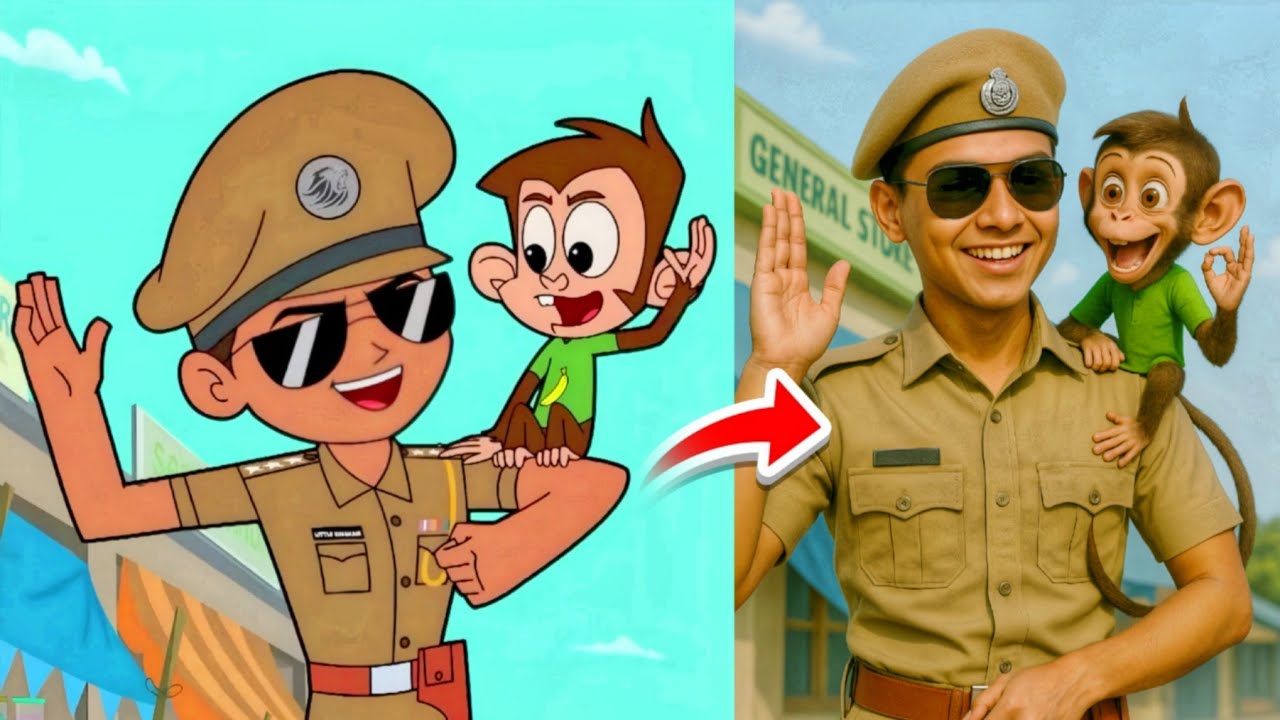 Little Singham Cartoon Characters in Real Life ✨️ Cartoon vs Real Life