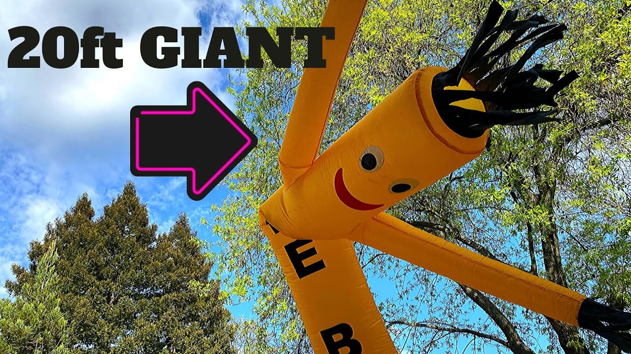 20ft GIANT AIR DANCER CHILLING IN THE BACKYARD