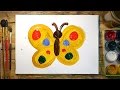 Как очень просто нарисовать Бабочку | Простые рисунки красками | Урок рисования для детей