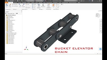 AUTODESK INVENTOR TUTORIAL || BUCKET ELEVATOR CHAIN || COMPLETE ASSEMBLY