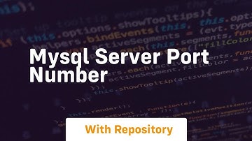 mysql server port number