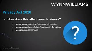 Privacy Act 2020 Webinar - What you need to know and how to adapt.