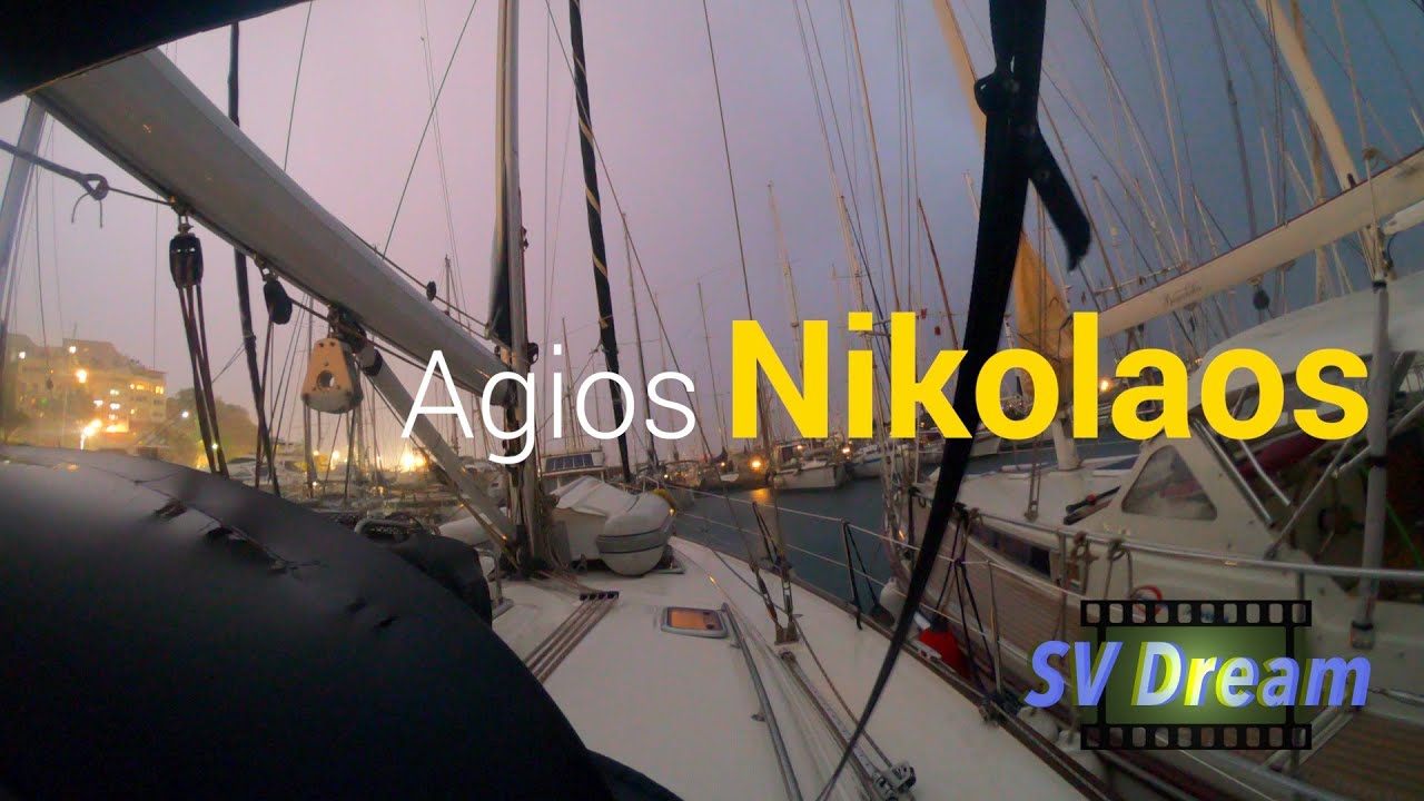 Storm Ballos hits Agios Nikolaos, Crete marina tonight