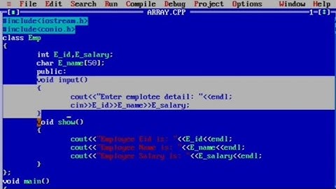 array of objects in c++ || C++ program to store 5 employees record using array of objects