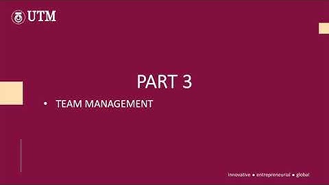 Lecture Video for Topic 2 (Project Planning Process) - Part 3 Team Management