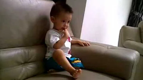 Shayne Watching Barney with action