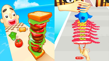 Sandwich Runner VS Sushi Craft - All Levels SpeedRun Gameplay Android iOS Ep1