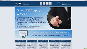 GDPR Software Preview Video