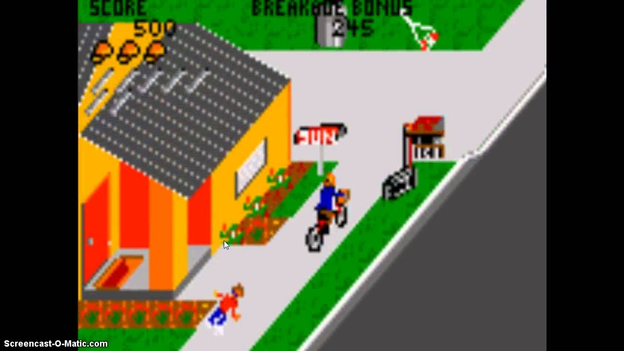 paperboy atari lynx game - YouTube
