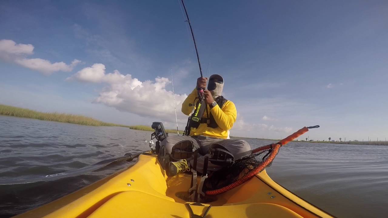 Kayak fishing in Galveston Texas YouTube