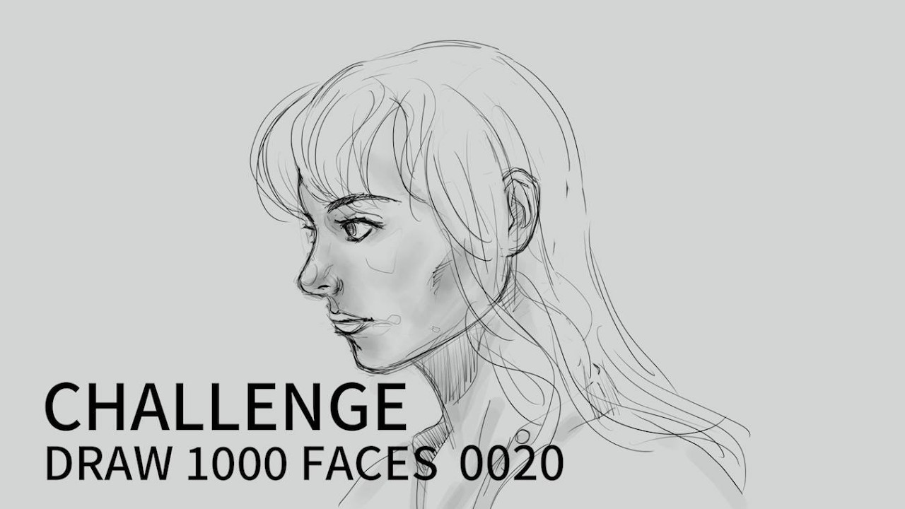 Challenge to draw 1000 faces, keep improving 0020 Qiang's ...