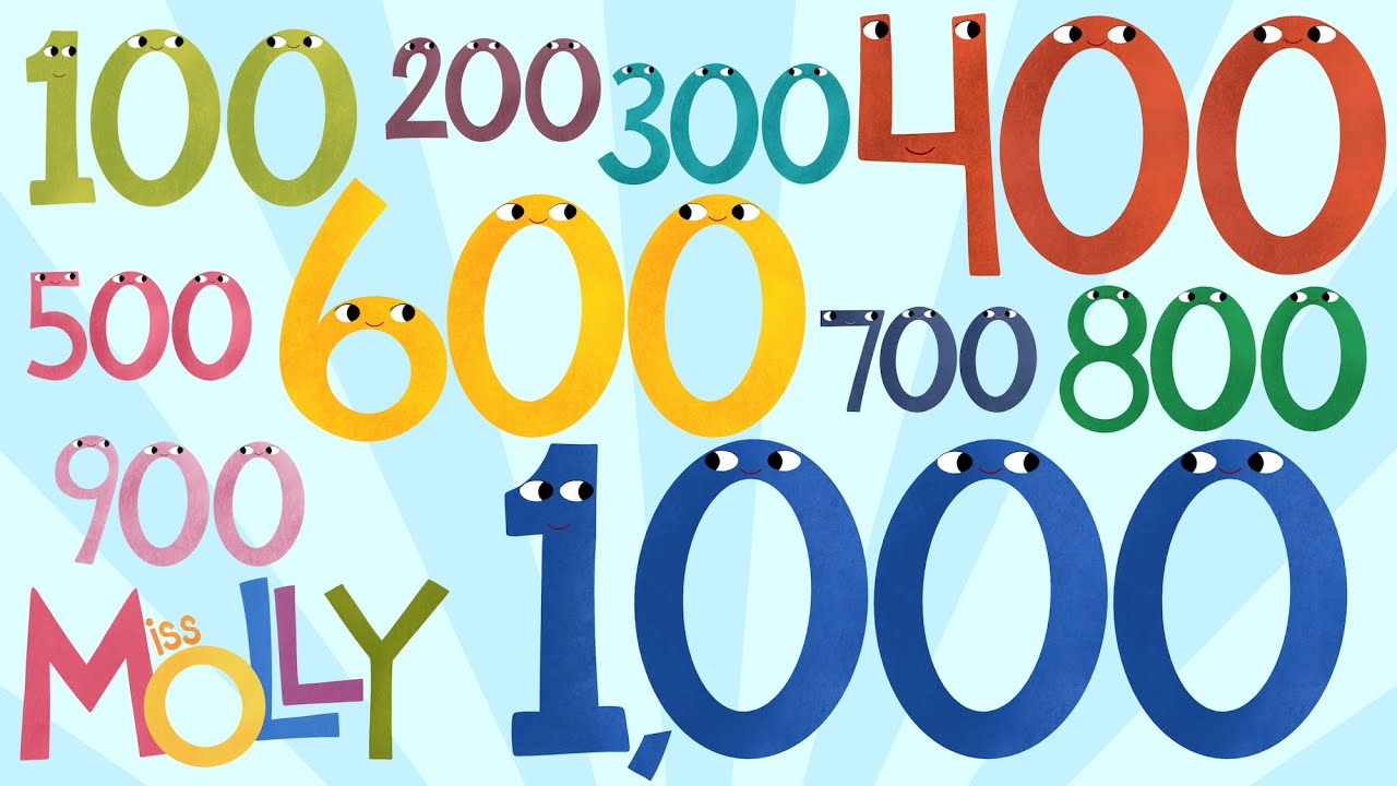 Count by 100 big numbers miss molly sing along songs youtube