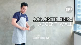 How To Create Concrete Finish Wall | DIY | Modern Industrial | Accent Wall screenshot 5