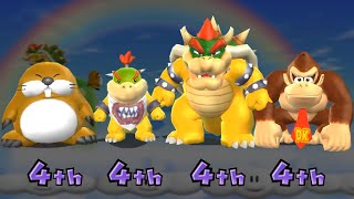 Mario Party 9 Minigame - Monty Mole Vs BowserJr Vs Bowser Vs Donkey Kong