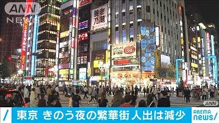 東京の18日夜の繁華街　人出は金曜日に比べ減少(20/07/19)