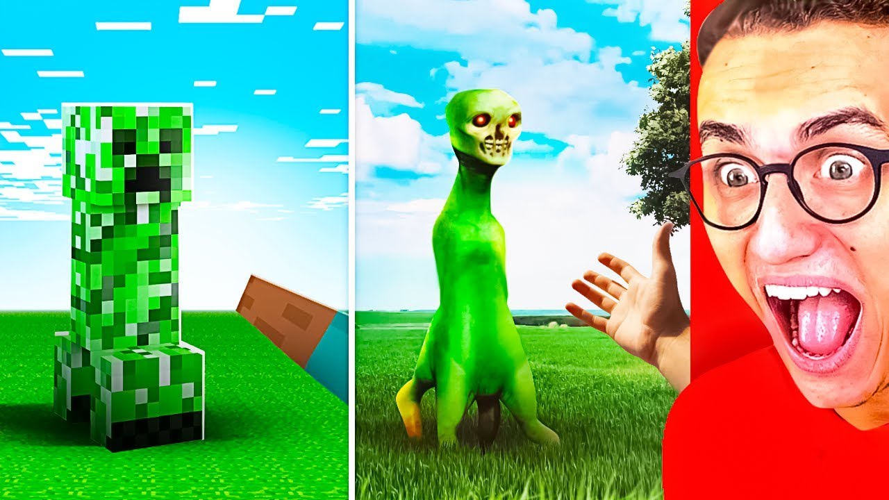 MINECRAFT CREEPER IN REAL LIFE! Minecraft vs Real Life animation