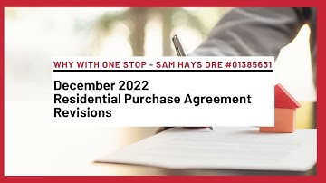 New CAR RPA December 2022 - Real Estate Agent and Transaction Coordinator Training Video