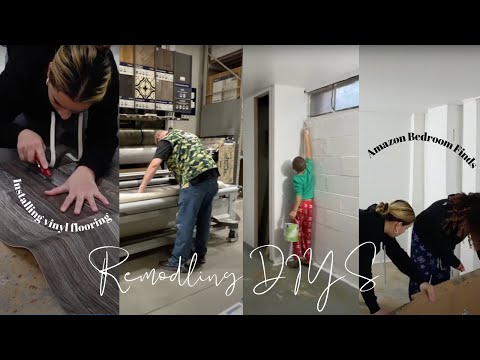 DIY Vlog: Installing vinyl Flooring | Amazon Bedroom Finds | Cooking Lettuce Wraps | DIYS 2023