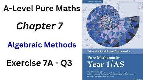 A-Level Pure Maths | Algebraic Methods | Exercise 7A Q3 | Algebraic Fractions | @mathsolver1117