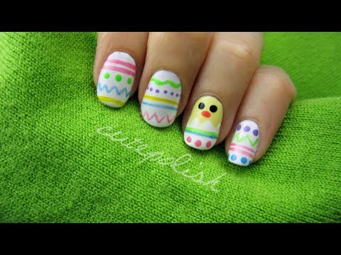 Easter Eggs & Baby Chick Nails! - YouTube
