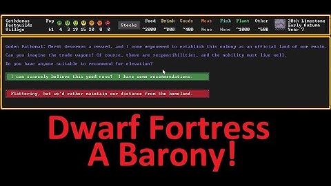 Dwarf Fortress - Steam First Impression #14 - A Barony!