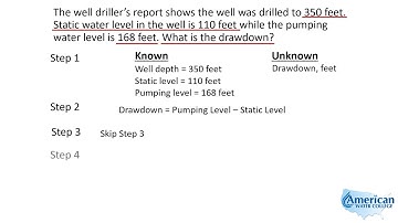 Well Drawdown | Texas Class C Groundwater Math