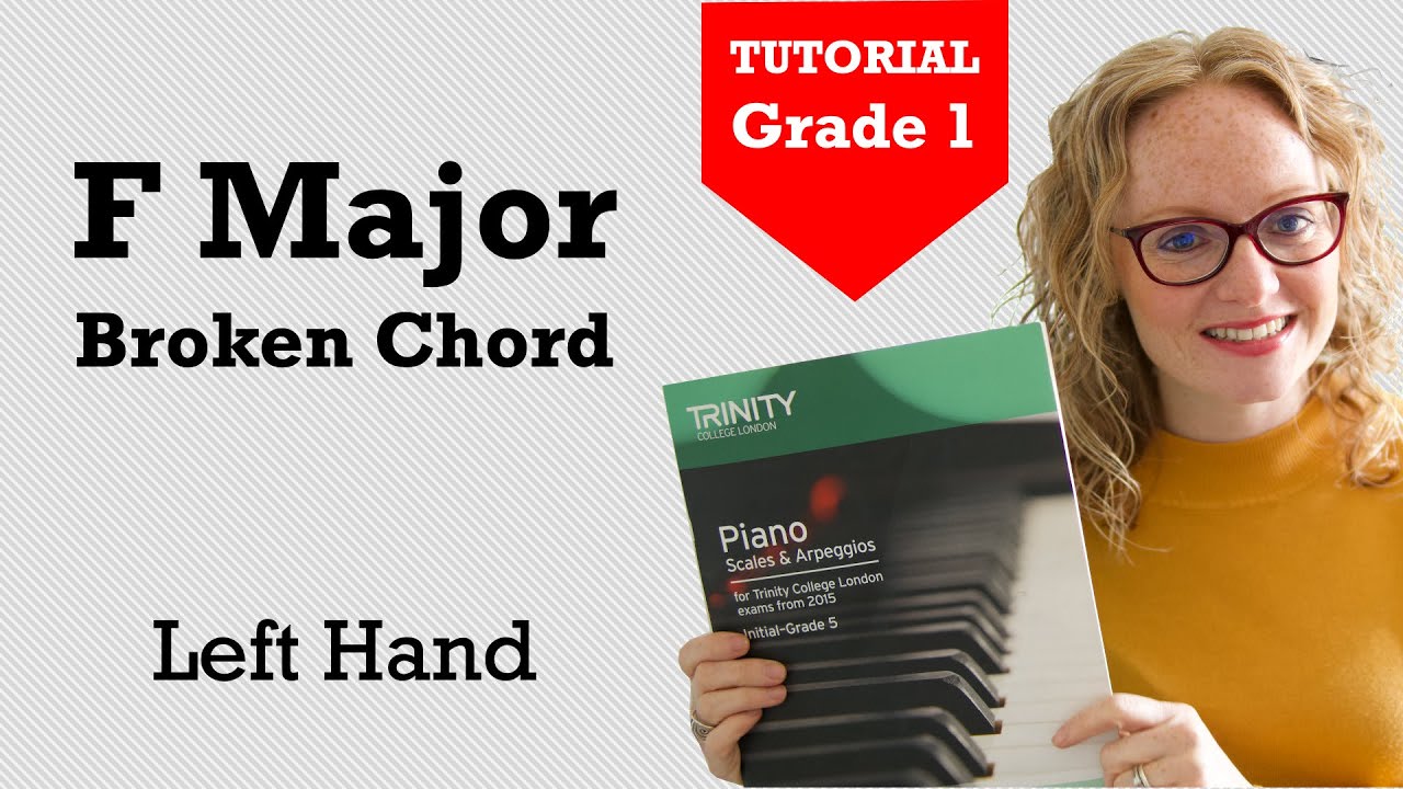 How to Play F Major Broken Chord | Left Hand | Trinity Piano Grade 1 ...