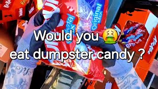 Dumpster packed with candy, what is your first action?!?!? This is insane 😳