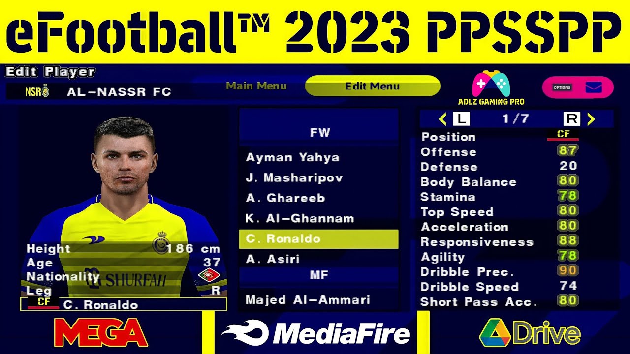 eFootball PES 2023 PPSSPP English Version Peter Drury Commentary