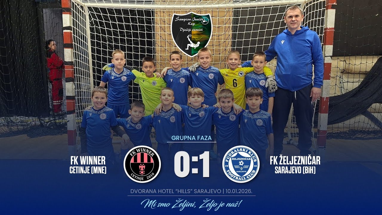 Šampion Junior Kup 2026 Sarajevo: FK WINNER [MNE] - FK ŽELJEZNIČAR [BiH] 0:1