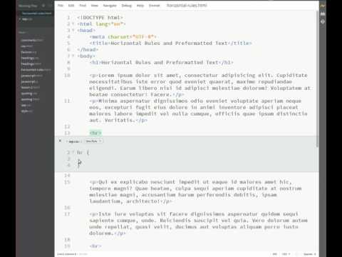 11  Horizontal Rules and Pre-formatted Text  | HTML Course
