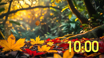 10 Minute Fall Timer with Soothing Music | Relax, Focus & Study in Autumn Vibes🍁