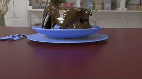 chocolate simulation using Real flow and Autodesk Maya