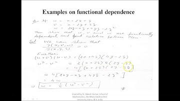 Jacobian: Functional dependence and independence