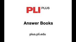 Answer Books on PLI PLUS