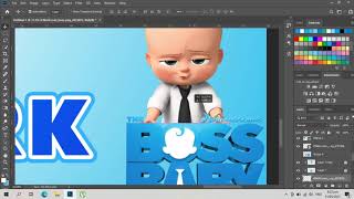 Photoshop Tutorial Tarpulin Christening Design Boss Baby Theme + FREE PSD FILE screenshot 5