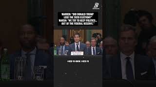 Sen. Warren: "Did Donald Trump lose the 2020 election?"  Kevin Warsh: "Um, we try to keep politics,