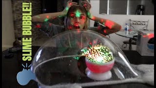 Giant Slime Bubble Covered Over Colorful Lights