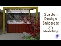 SketchUp 3D Modeling of a Garden Design