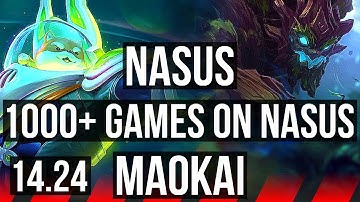 NASUS vs MAOKAI (TOP) | 9/2/9, 1000+ games, Rank 14 Nasus | VN Challenger | 14.24