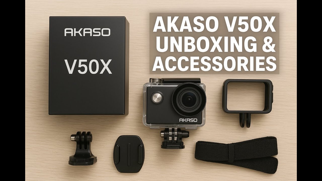 Akaso V50X Action Camera Unboxing + Accessories Kit | Silent Unboxing