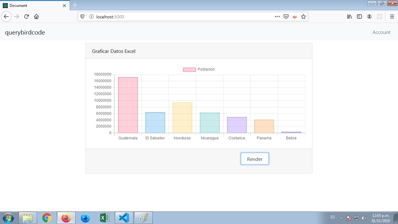 Graficar Excel Chart NodeJS - YouTube