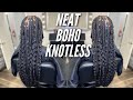 The Neatest Large Boho Knotless Ive Done| I used a different Product