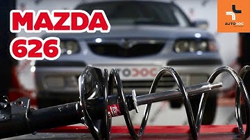 How to change front springs, shock absorbers on MAZDA 626 GF TUTORIAL | AUTODOC