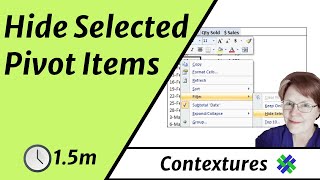 Quickly Hide Selected Items In Pivot Table
