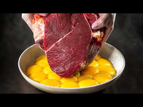 Put the meat in the eggs, I learned this trick at a 5 star steakhouse