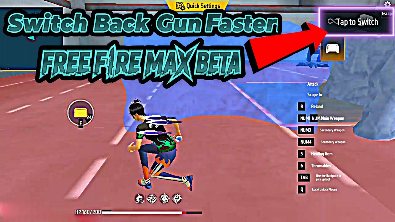 Переключите Gloo Wall обратно в режим Gun Faster на ПК с ОС Bliss Free Fire MAX x86